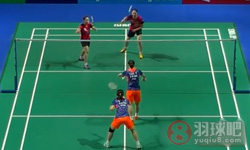 2015年世界羽联总决赛 骆赢/骆羽VS 蔡侑玎/金昭映女双小组赛录像
