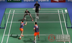 2015年世界羽联总决赛 刘成/包宜鑫VS 约金·费舍尔·尼尔森/克里斯汀娜·佩蒂森混双小组赛录像